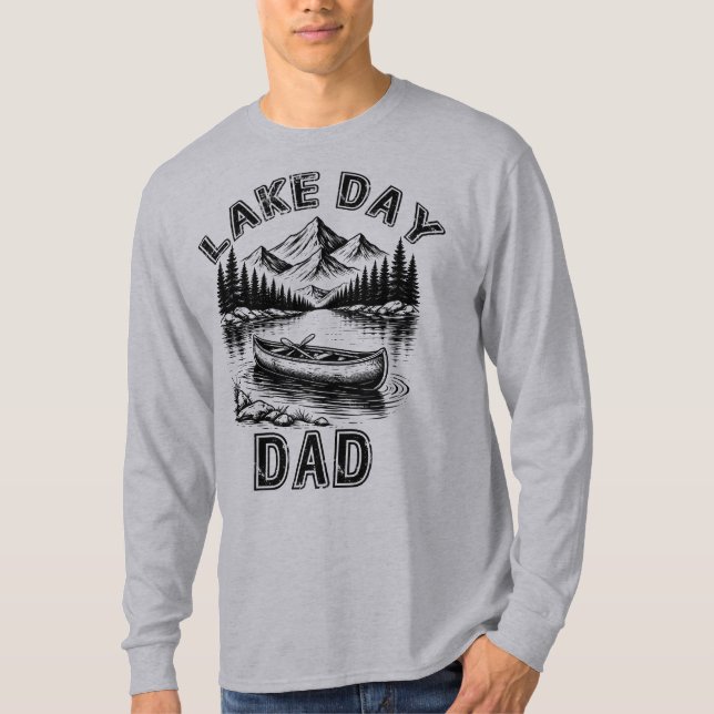 Lake Day Dad, Camping Adventure T-Shirt (Front)
