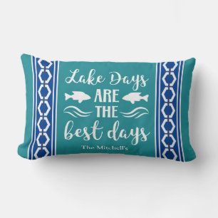 Lake Days Are The Best Days Nautical Boat Lumbar P Pillow