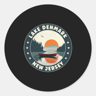 Lake Denmark New Jersey Sunset T Shirt  Classic Round Sticker