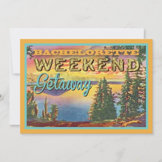 Lake Destination Bachelorette Weekend Party Invite (Front)