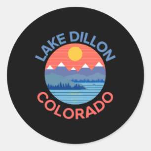 Lake Dillon Colorado Fishing Hiking Boating Classic Round Sticker
