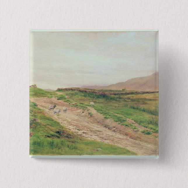 Lake District 2 Inch Square Button (Front)