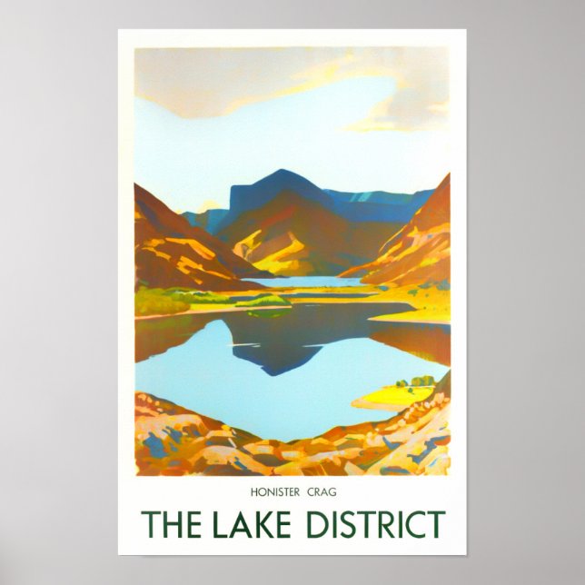 Lake District Britain vintage travel Poster (Front)