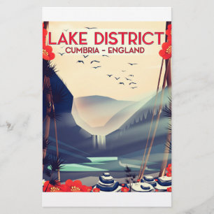 Lake District Cumbria Vacation poster Stationery