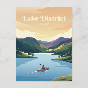 Lake District, England, kayaker Postcard