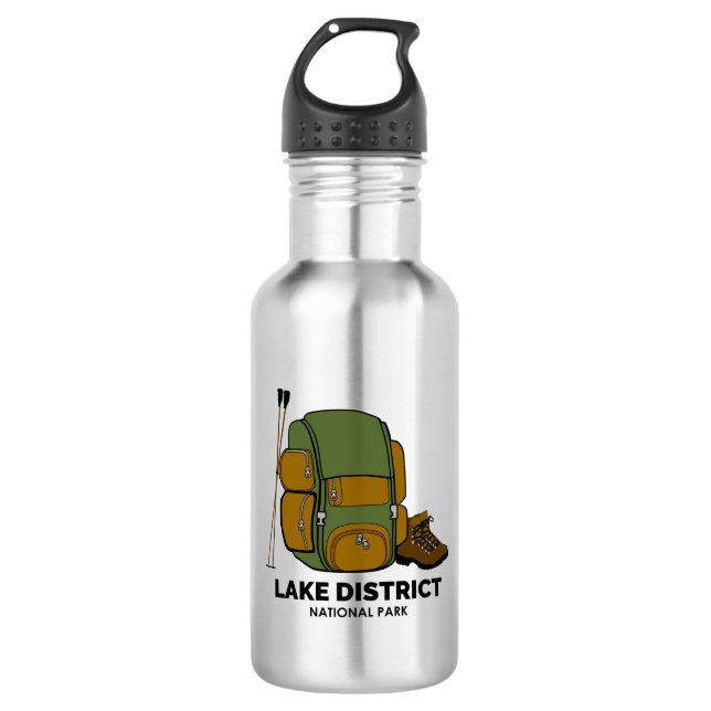 Lake District National Park Backpack 532 Ml Water Bottle (Front)