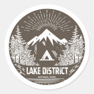 Lake District National Park Classic Round Sticker