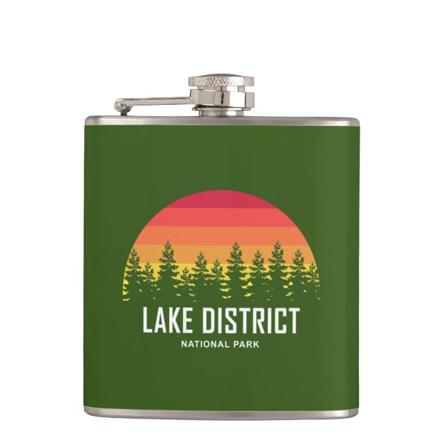 Lake District National Park Hip Flask (Front)