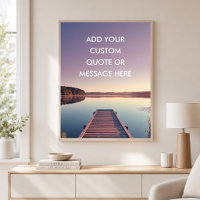 Lake Dock Sunset -Create Your Own Motivational 