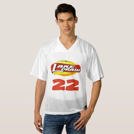 Lake Drain Logo Football Fishing Jersey