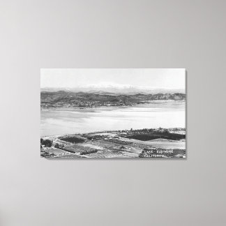 Lake Elsinore, CA Aerial Town and Lake View Canvas Print