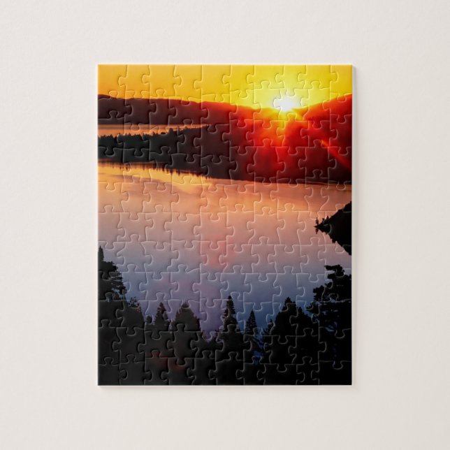 Lake Emerald Bay Tahoe Sunset Jigsaw Puzzle (Vertical)