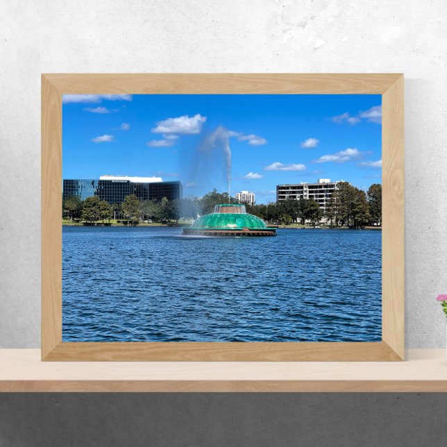 Lake Eola Fountain Orlando Florida Poster (A photo poster of Lake Eola Fountain in downtown Orlando, Florida)