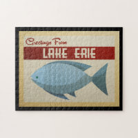 Lake Erie Blue Fish Vintage Travel