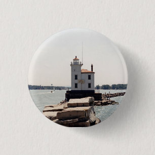 Lake Erie Lighthouse 1 Inch Round Button