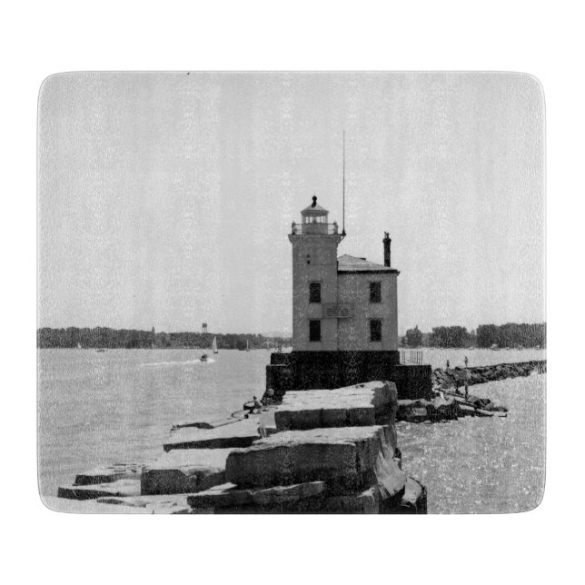 Lake Erie Lighthouse Cutting Board (Front)