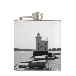 Lake Erie Lighthouse Hip Flask