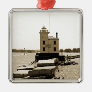 Lake Erie Lighthouse Metal Ornament