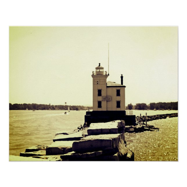 Lake Erie Lighthouse Poster (Front)