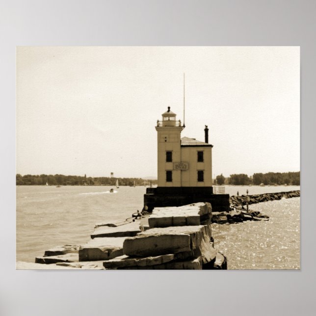 Lake Erie Lighthouse Poster (Front)