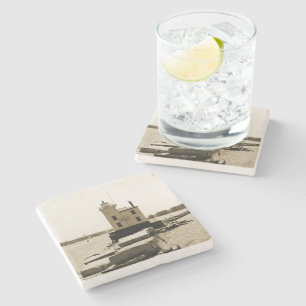 Lake Erie Lighthouse Stone Coaster
