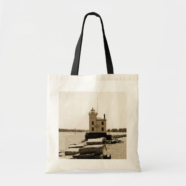 Lake Erie Lighthouse Tote Bag (Front)