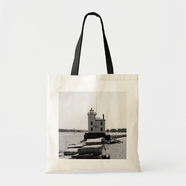 Lake Erie Lighthouse Tote Bag (Front)