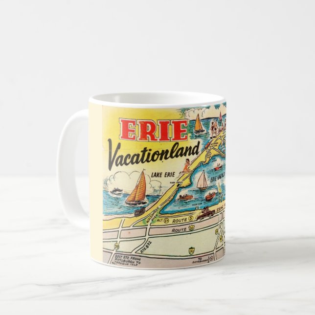 Lake Erie Map Mug (Front Left)