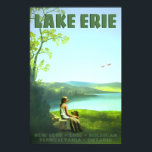 Lake Erie Ohio Pennsylvania New York Michigan Poster<br><div class="desc">Lake Erie Ohio Pennsylvania New York Michigan Ontario Retro Travel Poster Young Girl and Doodle Dog Art Print 343

vintage art print,  retro gig poster,  gothic horror art,  alternative wall decor,  surrealist poster,  rock concert print,  sci fi alien art,  macabre illustration,  dark aesthetic,  pop culture poster</div>