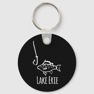 Lake Erie Pennysylvania Fishing Fish Hook Perch Tr Keychain