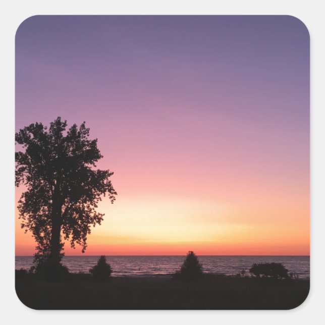 lake erie square sticker (Front)