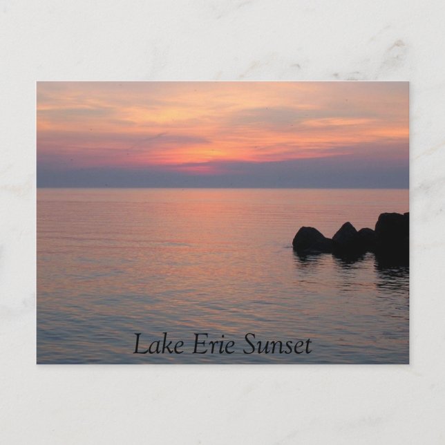Lake Erie Sunset Postcard (Front)