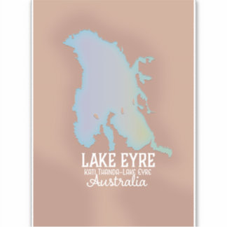 Lake Eyre Australia map poster