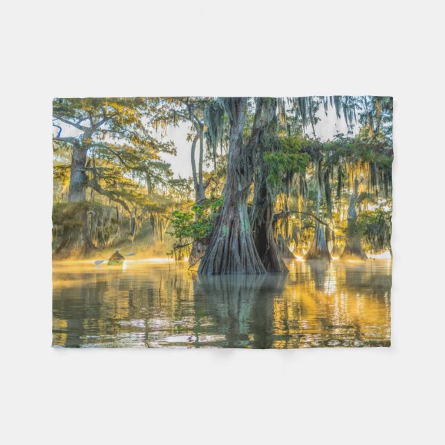 Lake Fausse Pointe State Park Fleece Blanket (Front (Horizontal))