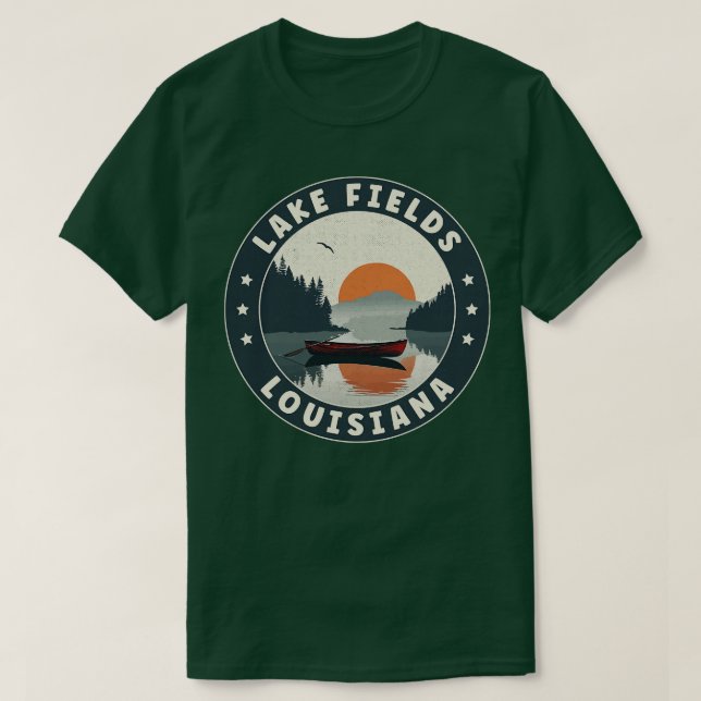 Lake Fields Louisiana Sunset TShirt (Design Front)