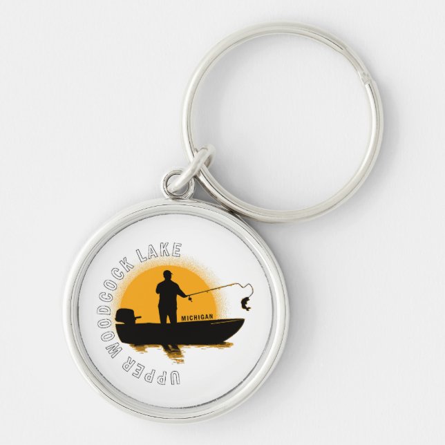  Lake Fishing Michigan Keychain (Front)