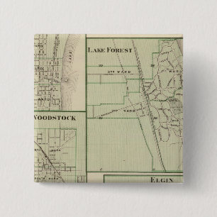 Lake Forest, Elgin, Waukegan, Woodstock 2 Inch Square Button