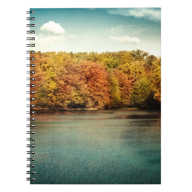 Lake Forest Trees Water Monogram Initial Note Book (Front)