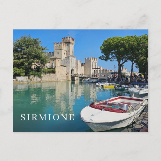 Lake Garda Sirmione view postcard (Front)