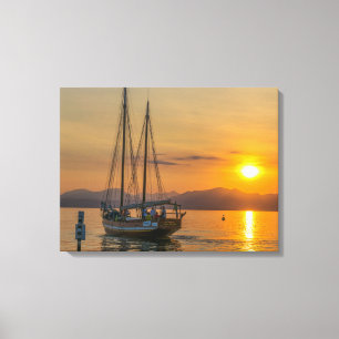 Lake Garda sunset cruise canvas print
