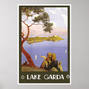 "Lake Garda" Vintage Italian Travel Poster