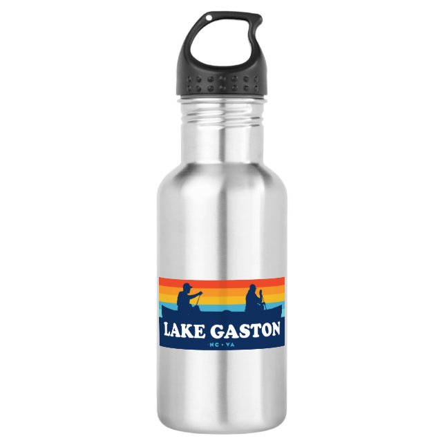 Lake Gaston North Carolina Virginia Canoe 532 Ml Water Bottle (Front)
