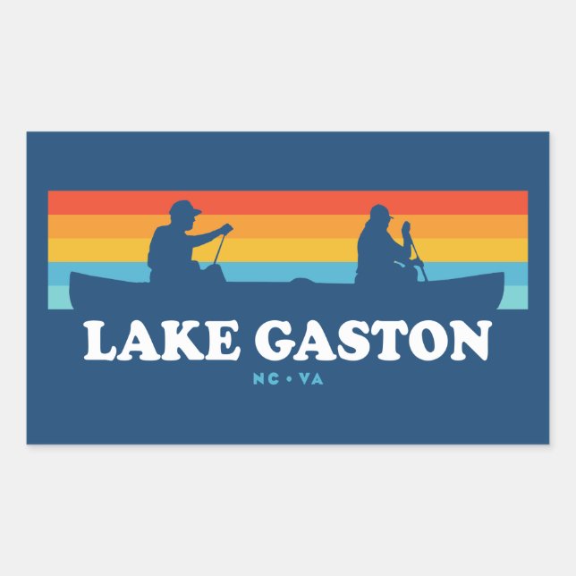 Lake Gaston North Carolina Virginia Canoe Sticker (Front)