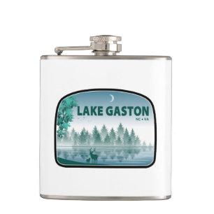 Lake Gaston North Carolina Virginia Deer Hip Flask