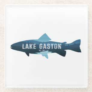 Lake Gaston North Carolina Virginia Fish Glass Coaster