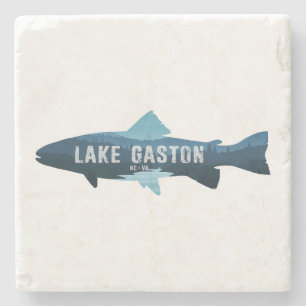 Lake Gaston North Carolina Virginia Fish Stone Coaster