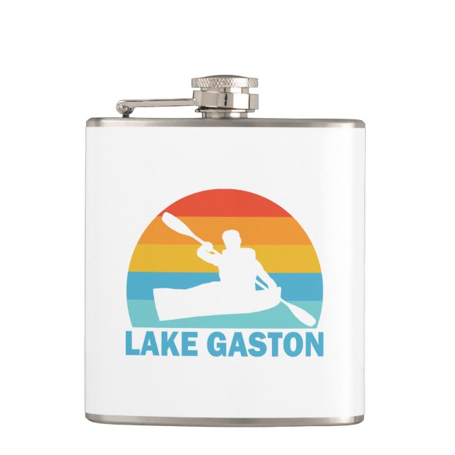 Lake Gaston North Carolina Virginia Kayak Hip Flask (Front)