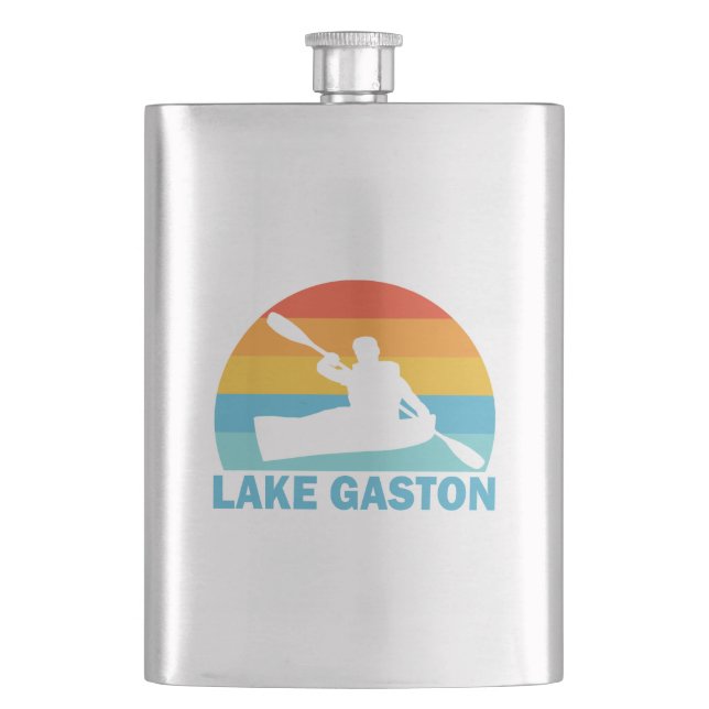 Lake Gaston North Carolina Virginia Kayak Hip Flask (Front)