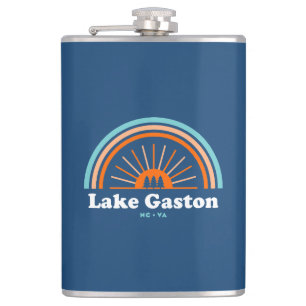 Lake Gaston North Carolina Virginia Rainbow Hip Flask