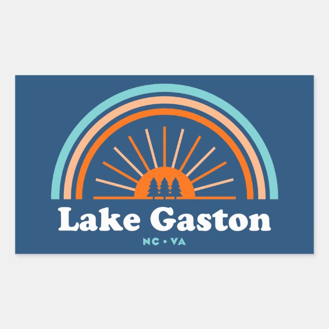 Lake Gaston North Carolina Virginia Rainbow Sticker (Front)